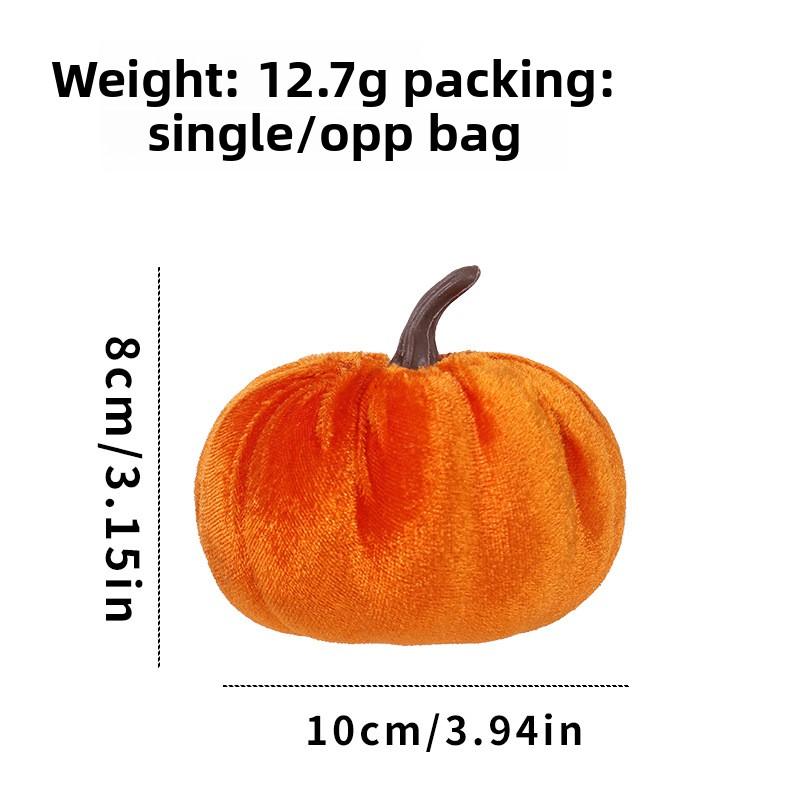 Halloween Pumpkin Ornaments Flannel  Ins Lifelike for Party Bar Entryway Cabinet Nightstand Balcony Coffee Table Holiday Decor