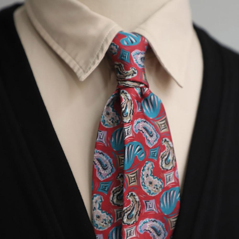 Ascots Floral Neck Ties Jacquard Oil Painting Tie Artistic Wedding Necktie Gentleman  Male