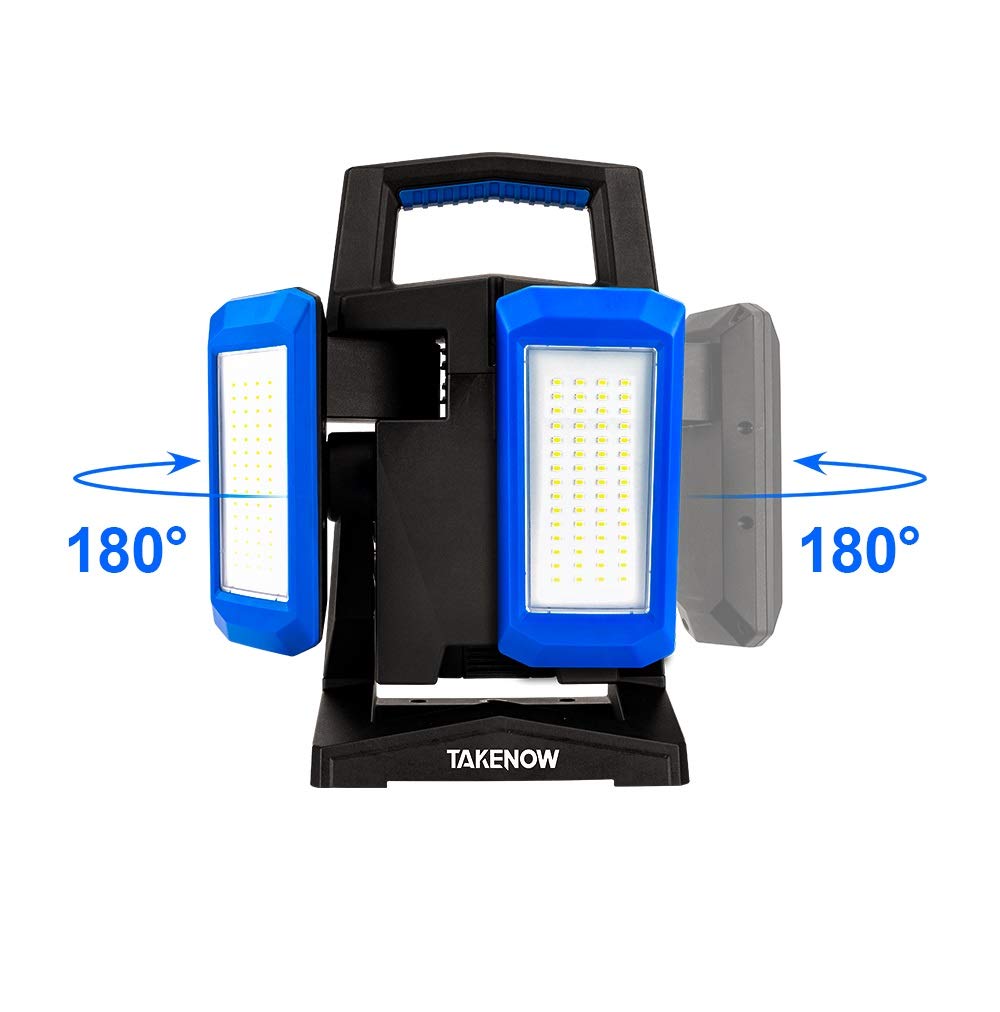 TAKENOW Светодиодный рабочий свет WL4025 Основной свет Вращается по горизонтали Вращается по вертикали Зарядка Зарядный блок в комплекте Ручка-подставка Водонепроницаемый (4-уровневый