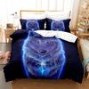 Boys Wolf Duvet Cover Set Queen Size, Boho Wolf Wildlife Animal Bedding Set Men Galaxy Dream Catcher Moon Polyester Quilt Cover