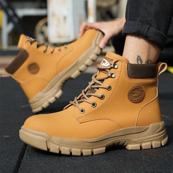 Labor Insurance Shoes Men's Waterproof Oil Abrasion-resistant Non-slip Work Shoes Steel-toed Shoes Safety Shoes Work Boots