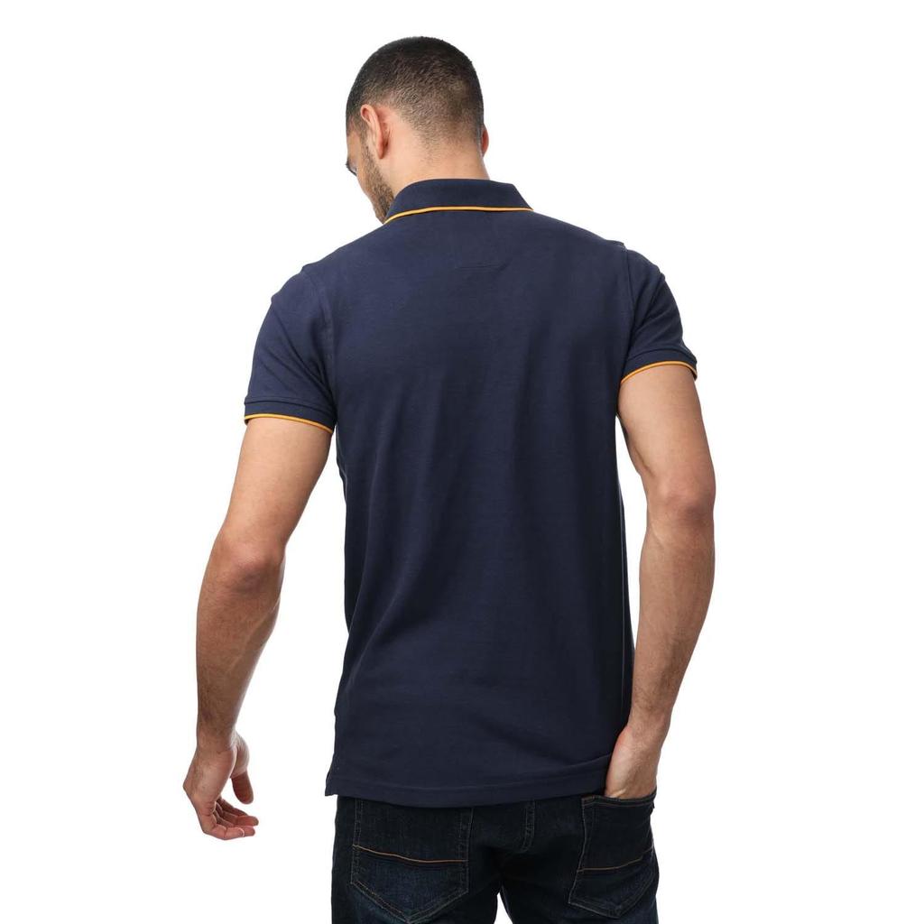 Luke 1977 Mens Ricky Gold Detail Tipped Polo Shirt