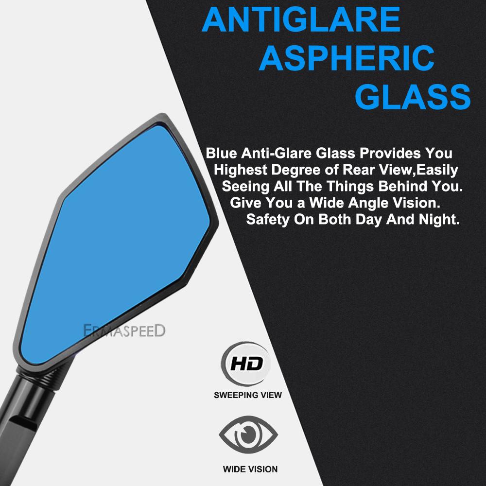 6/8/10 мм мотоциклетные зеркала заднего вида с ЧПУ, алюминиевые боковые зеркала на руль для мотоцикла Z900 Z800 Z750 Z1000 Chopper