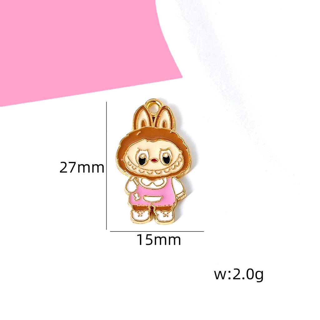 Мультяшный кулон Лабубу из сплава: Сделай сам брелок, ожерелье, подвеска для мобильного телефона