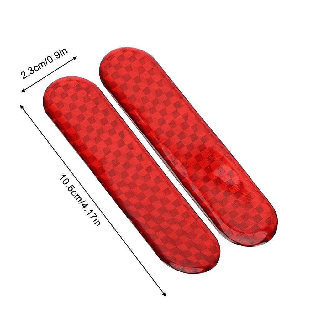 Set of 2 Reflective Stickers for Car Motorcycle Door Protection Warning Signs Improve Night