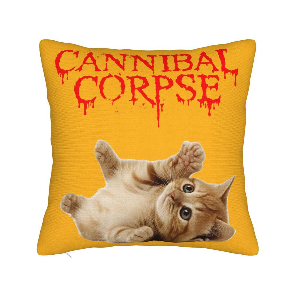 Pillow Case Death Metal Band Cannibal Corpse Soft  Pillow Cover For Sofa Home Decoration Retro Trendy Pillowcases