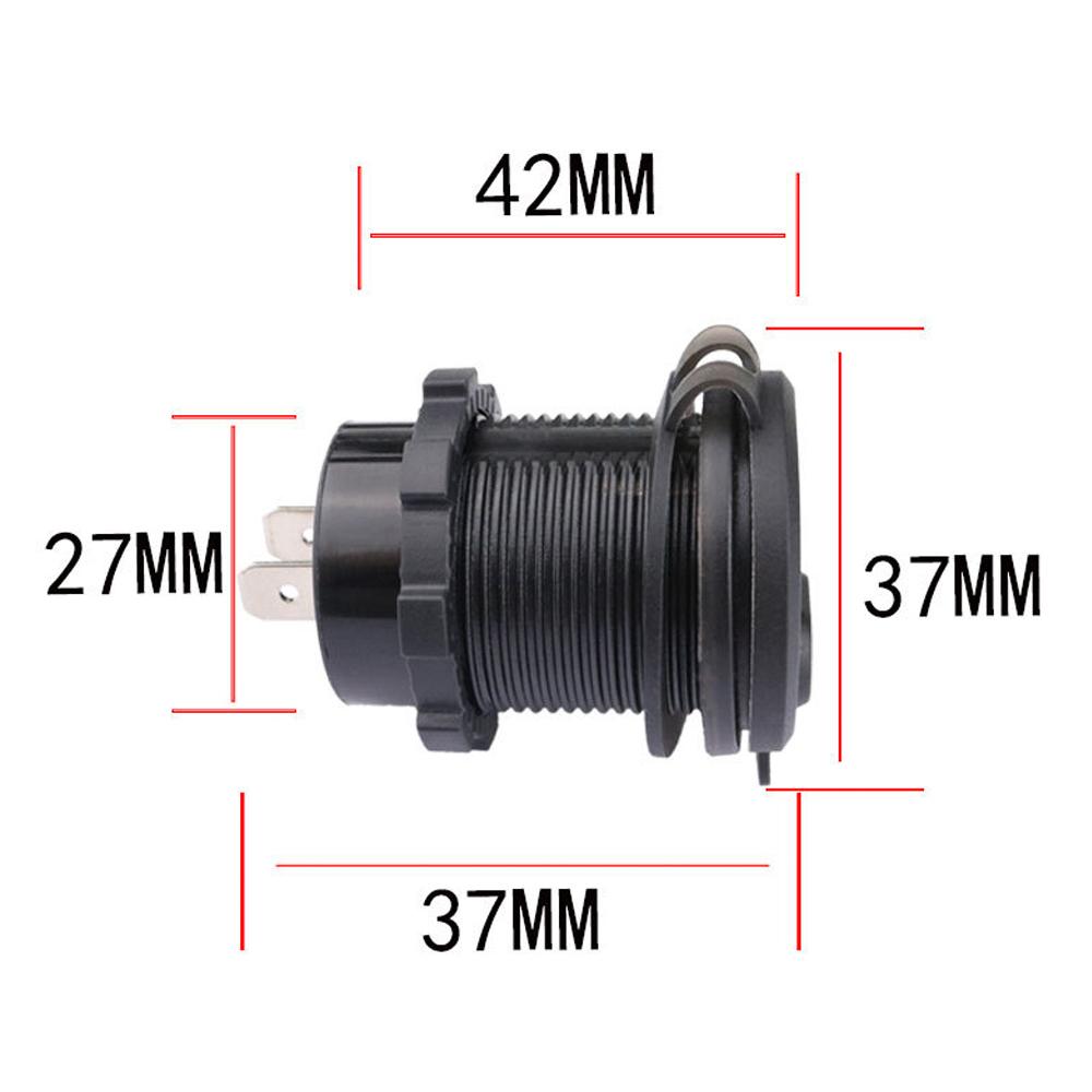 18W Car Phone Charger Socket with Digital Display Voltmeter QC 3.0 Fast Charger Adapter with ON-OFF Switch