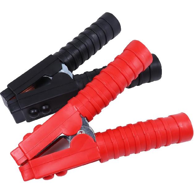 Pure Copper 1500A Jumper Cable Clamp,Heavy Duty, Replacement, Ulated Handle, Durable For Truck Car Batteries (Black + Red) 2PCS
