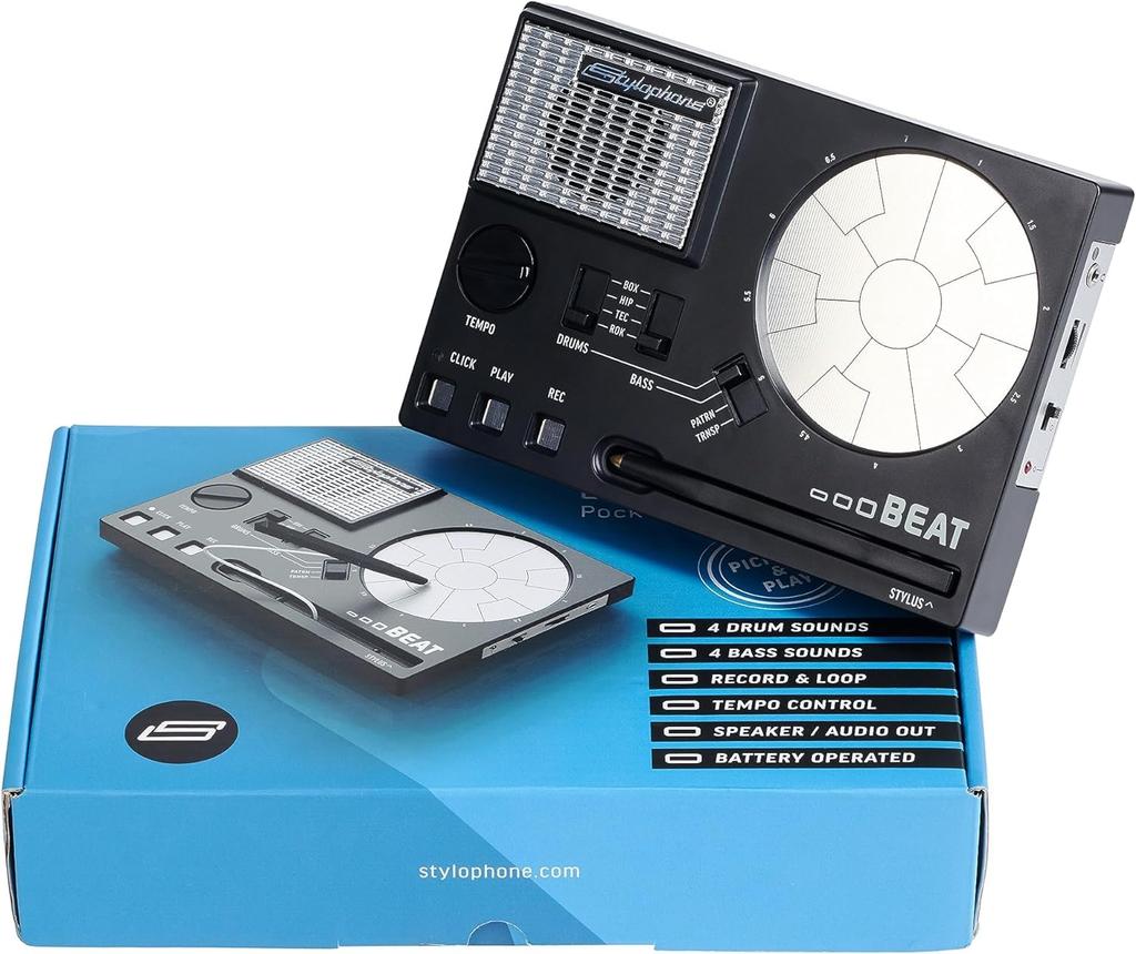 Stylophone Beat Instruction Manual Stylophone Beat Electronic Drum Portable Drum Compact Electronic Musical Instrument Drum Machine Drum Kit Bass