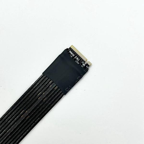 Black Plastic M.2 NVME to SFF-8611/8612 Flexible PCIe Cable, 1 Piece