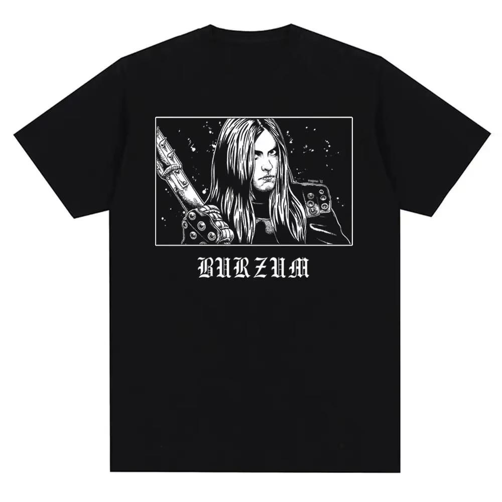 Vintage Metal Band Burzums Album Cover Print Music T Shirt Unisex Unisex Fashion Casual Short Sleeve Plus Size T Shirt Unisex 62482