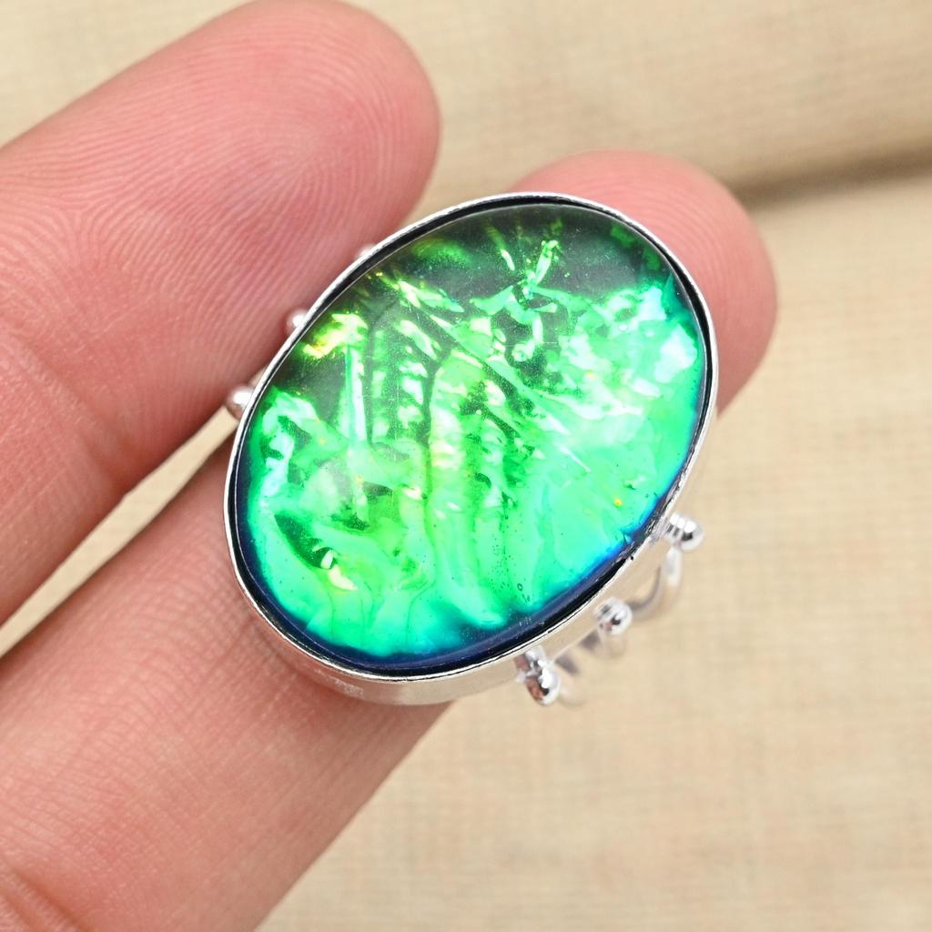 AAA + Синий Триплет Опал Драгоценный Камень Твердый Стерлингового Серебра 925 Ручной Работы Дизайнер Кольца Ювелирные Изделия