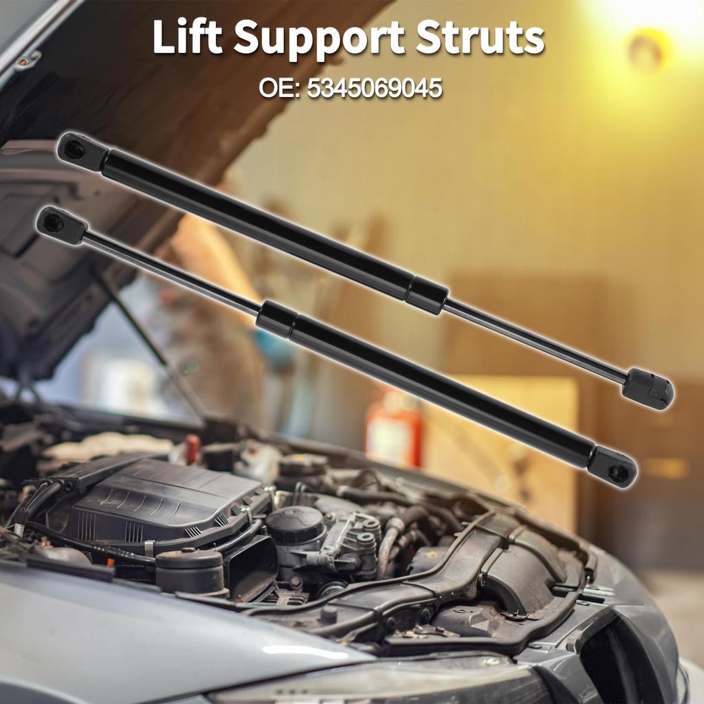 TUCKBOLD Front Hood Gas Spring Lift Support Struts for Toyota Camry Sedan 2 Pieces (5345069045) CE/LE/XLE (1997-2001), Black,