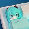 Милые кастомные кейкапы Hatsune Miku Аниме Личность Крестообразный PBT Кейкап для механической клавиатуры Карикатурные полимерные кейкапы Украшение Подарки