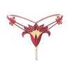 Прозрачные женские трусики, милое нижнее белье, стринги с открытой промежностью, сексуальное нижнее белье с вышивкой, эротическое стринги с бисером, Т-образная спинка