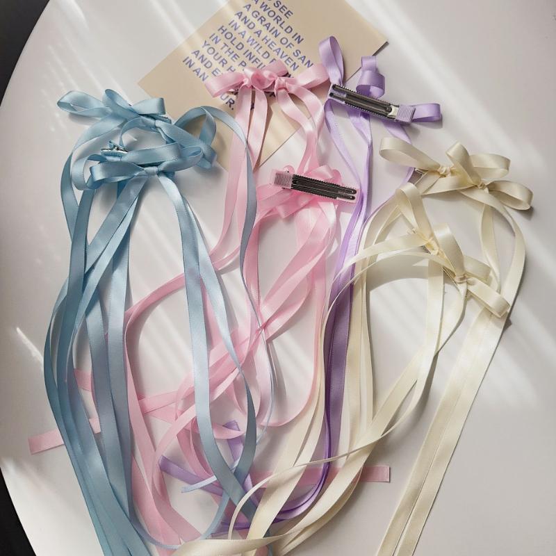 Новые 2 шт. Лента бант заколка для волос заколка для волос бант головные уборы бант французская заколка головной убор аксессуары для волос клипса