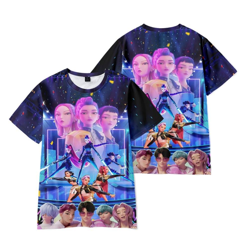 20 Colors KPop Demon Hunters Merch 2025 Tee T-shirt Merch Men Short Sleeve Tee Unisex Tops Clothes Causal Female Y2K Tops