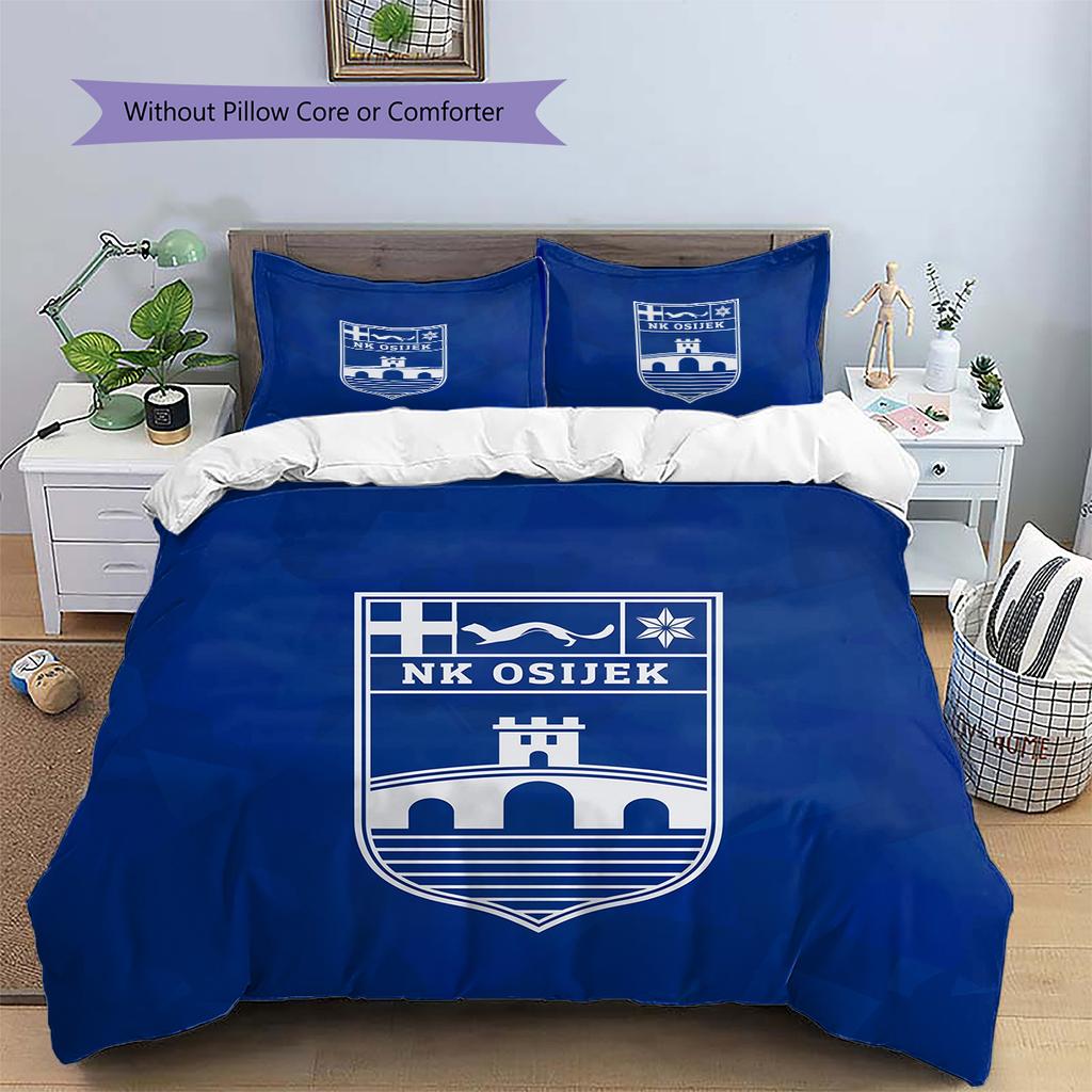 NK Osijek Pattern Bedding Quilt Set Home Decoration Gift (1 * duvet cover + 2 * pillowcase without core)