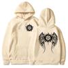 Autumn and Winter New Fashionable Hoodie Fun Supernatural Crow Wings Printed Harajuku Men's and Women's Long Sleeve Warm Hoodie
