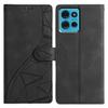 For Motorola Moto G75 5G Case Wallet Stand Imprinted Triangle Pattern Leather Phone Flip Cover