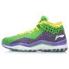 LiNing WOW 3 Way Of Wade 3 All-Star Амортизирующие Нескользящие Покрытие Средняя Высота Баскетбольные Кроссовки Мужские Зеленый Фиолетовый ABAJ013-30