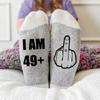 49+1 Socks 50 & Fabulous 50th 50 Years Old Fifty Mom Friend Sister Wife Aunt Colleague Birthday Party Gift Present Photo Props