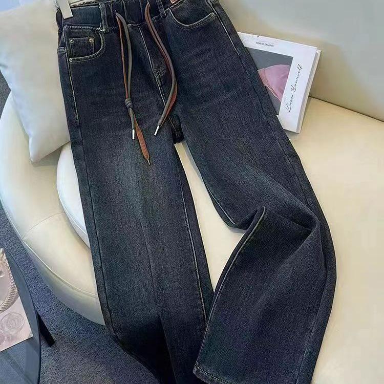 Женские джинсы с высокой талией, в стиле ретро, с широкими штанинами - Осень/Зима 2025 - Большие размеры и для миниатюрных