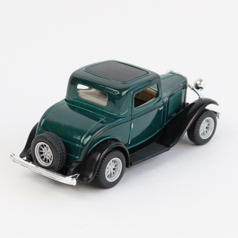 Kinsmart 1932 Ford 3-Window Coupe 1/34 Scale Diecast Model Car, Green