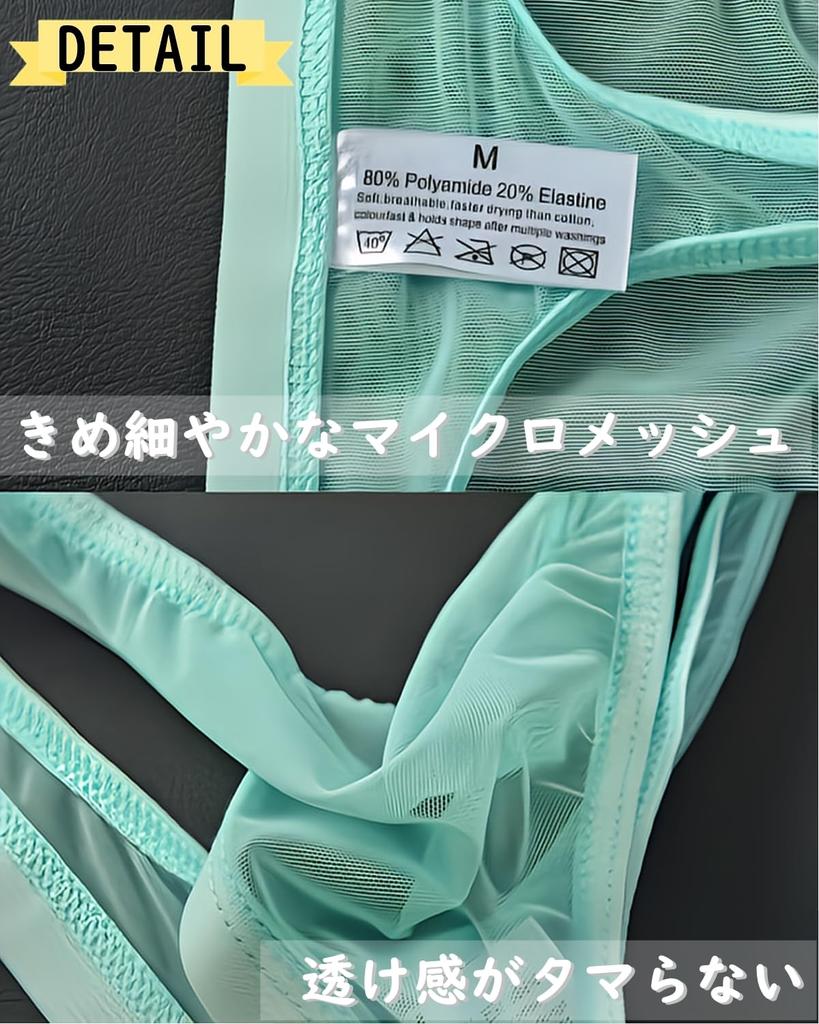 La Transparent Sexy Underwear Micro Mesh Pants Lingerie Elephant Briefs [Heureux Joie] Men's See-Through Men's (XL, PURPLE)