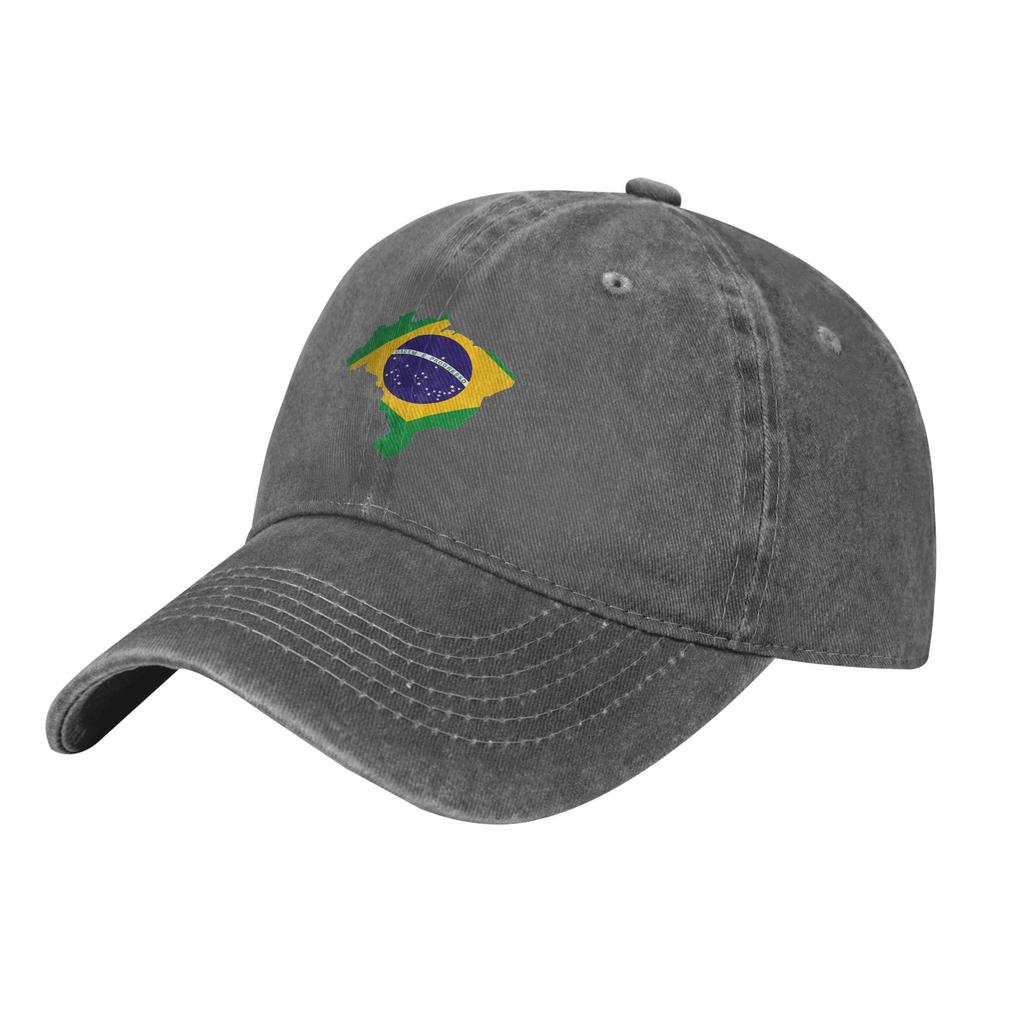 Brazil Flag Map Vintage  Men Women Baseball Caps  Distressed Denim Hats Cap Vintage Outdoor Running Golf Soft Snapback Hat