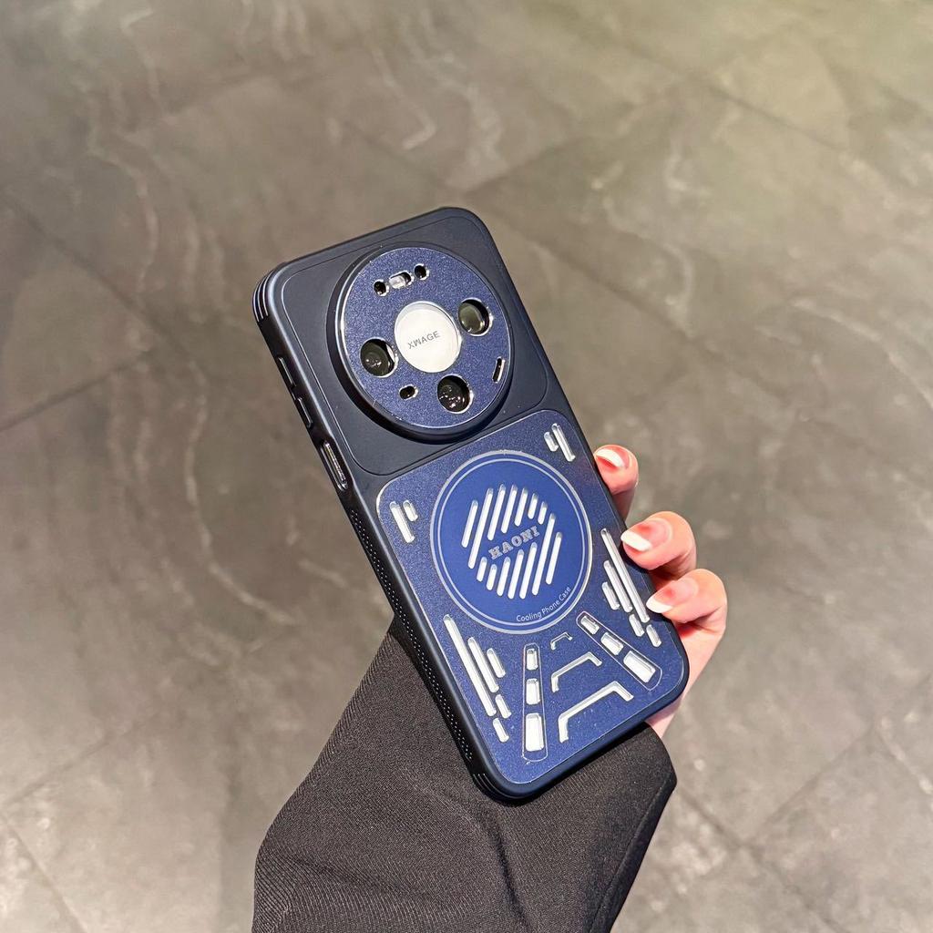 Применимо к чехлу для мобильного телефона Huawei Mate80Promax Mate70 ледяной алюминий теплоотвод магнитное всасывание четыре угла защита от падения полый жесткий чехол