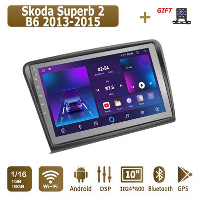 Android Car Radio для Skoda Superb 2 B6 2013-2015 Мультимедийный проигрыватель Головное устройство Стерео GPS Навигация BT WIFI 1+16 ГБ