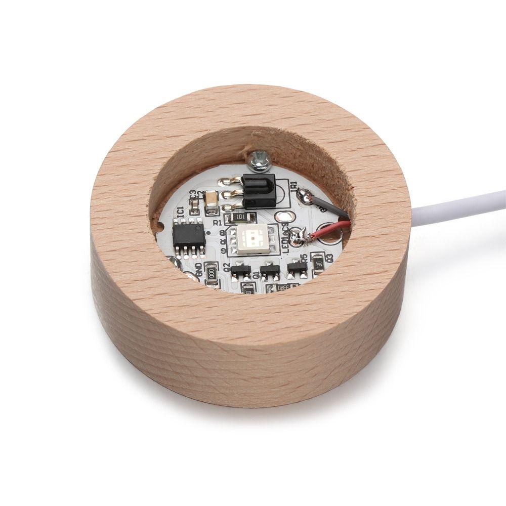 Art with Remote Control Crystal Ball Holder LED Light Dispaly Base Night Lamp Base Home Decoration