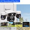 OKAM PRO Outdoor 3 Lens 3 Screen HD 15MP WIFI Camera Mobile Tracking Two-way Intercom Color Night Vision PTZ Security Camera