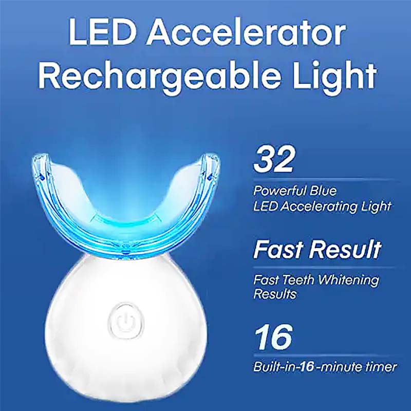 Rechargeable Whitening Kit Dental Instrument Set Teeth Whitening Gel Bleaching System Mouth Trays