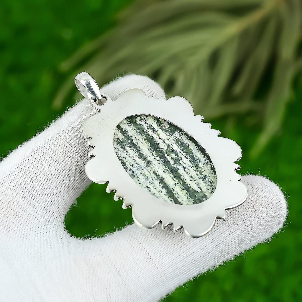 Friendship Day Sale 925 Sterling Silver Natural Green Swiss Opal Pendant Jewelry