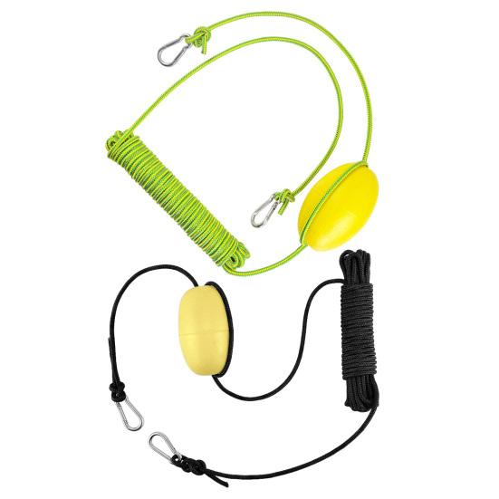 Буксировочный канат для каяка с буйком-маркером, ПВХ, карабин из нержавеющей стали, высокая видимость, сверхпрочный, дрифтовый носок, обвязка, нейлон