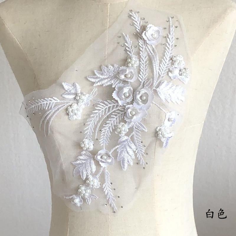 Тканевые наклейки, платье из бисера, танцевальная одежда, сетчатая ткань, вышитые украшения, нашивка, аксессуары, трехмерный цветок, стразы, кружево, свадьба