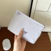 Embroidered Pattern Makeup Pouch Soft Canvas Toiletry Bag Cosmetic Organizer  School Desk