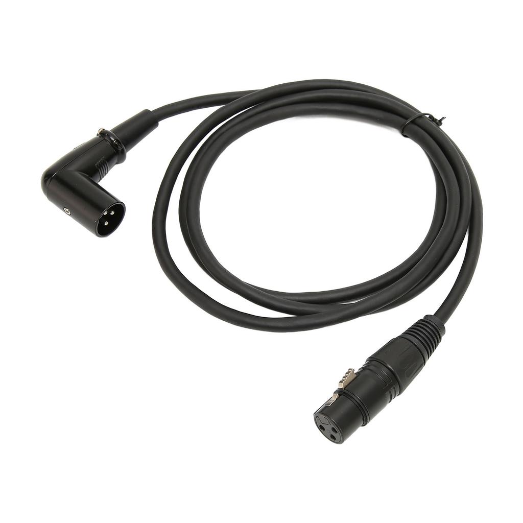 Звуковой кабель XLR угловой штекер-гнездо посеребренный 3-контактный микрофонный кабель XLR для динамика усилителя 4,9 фута