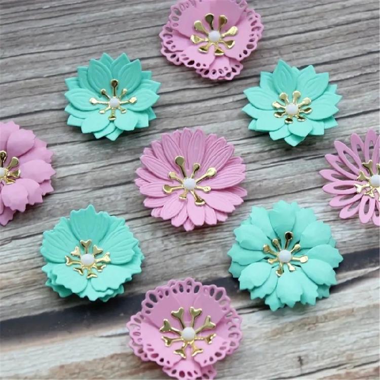 Flowers Metal Cutting Dies Templates Molds Embossing Stencils Die Cuts for Scrapbooking Cards Making Decorations