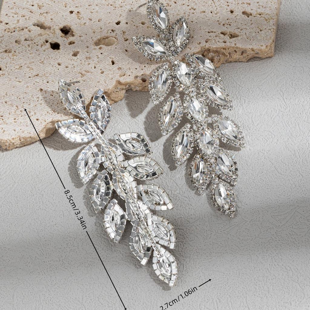 Exaggerated Large Earrings for Women, Women's Long Style, Temperament with Diamonds, Personality, Plus Size, Fashionable and Simple