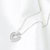 925 Silver Platinum Plated Unique Heart Necklace