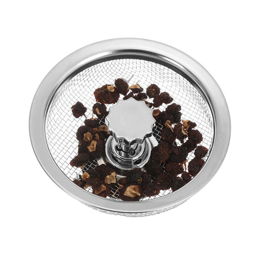 Mesh Waste Drainer Water Sink Plug Colander Sink Strainer Plug Filter Basket Food Hair Stopper