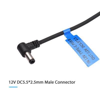 12 В PD3.0 USB Type-C «папа» на 12 В постоянного тока 5,5 * 2,5 мм «папа» Кабель питания Адаптер шнура для зарядки