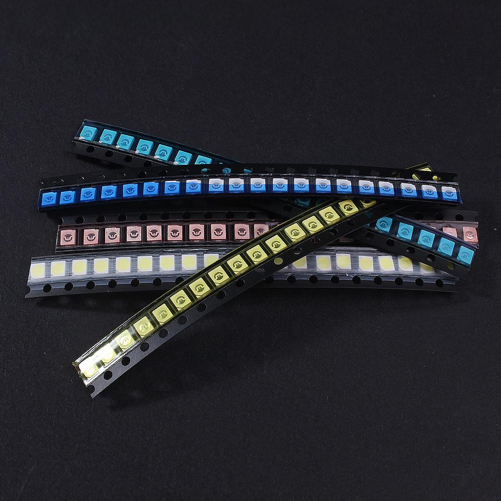 5 цветов*20 шт. 5050 SMD светодиодный набор, белый красный желтый зеленый 5050 диоды набор электронных компонентов упаковка
