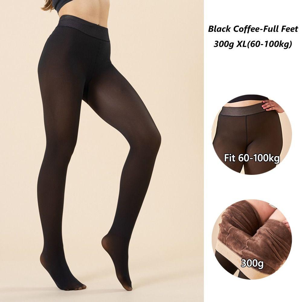 Толстые поддельные полупрозрачные леггинсы с высокой талией термочулки зимние теплые колготки для женщин