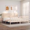 VidaXL Bed Frame with Super King Headboard Solid Wood 3193221