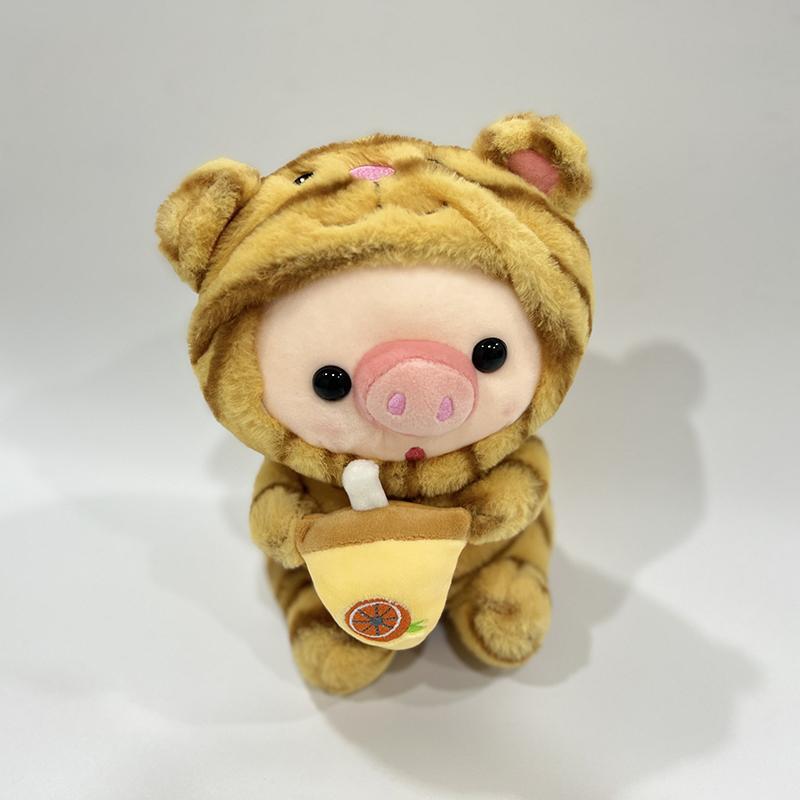 Милая плюшевая чашка для чая с молоком, мягкая игрушка, розовая клубничная свинья, плюшевые игрушки, плюшевые куклы Боба, мультяшный тигр, кролик, лягушка, плюш