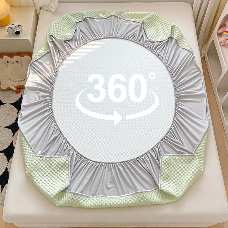 Прохладная на ощупь ледяная ткань матрас простыня для двуспальной кровати стеганый натяжной летний прохладный коврик мат резинка покрывала (нет наволочек)